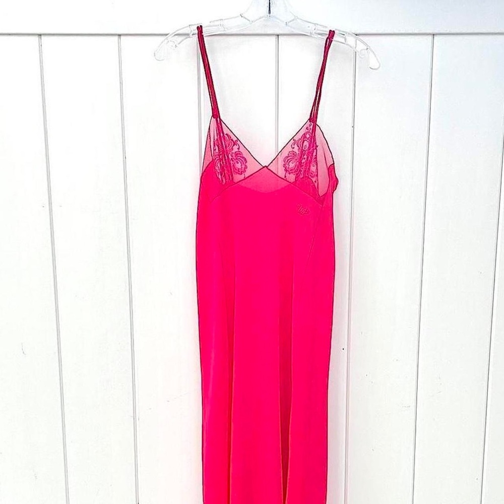 🤍VINTAGE DIANE VON FURNSTENBURG LONG LACE SLIP DRESS WITH LEG SLIT🤍